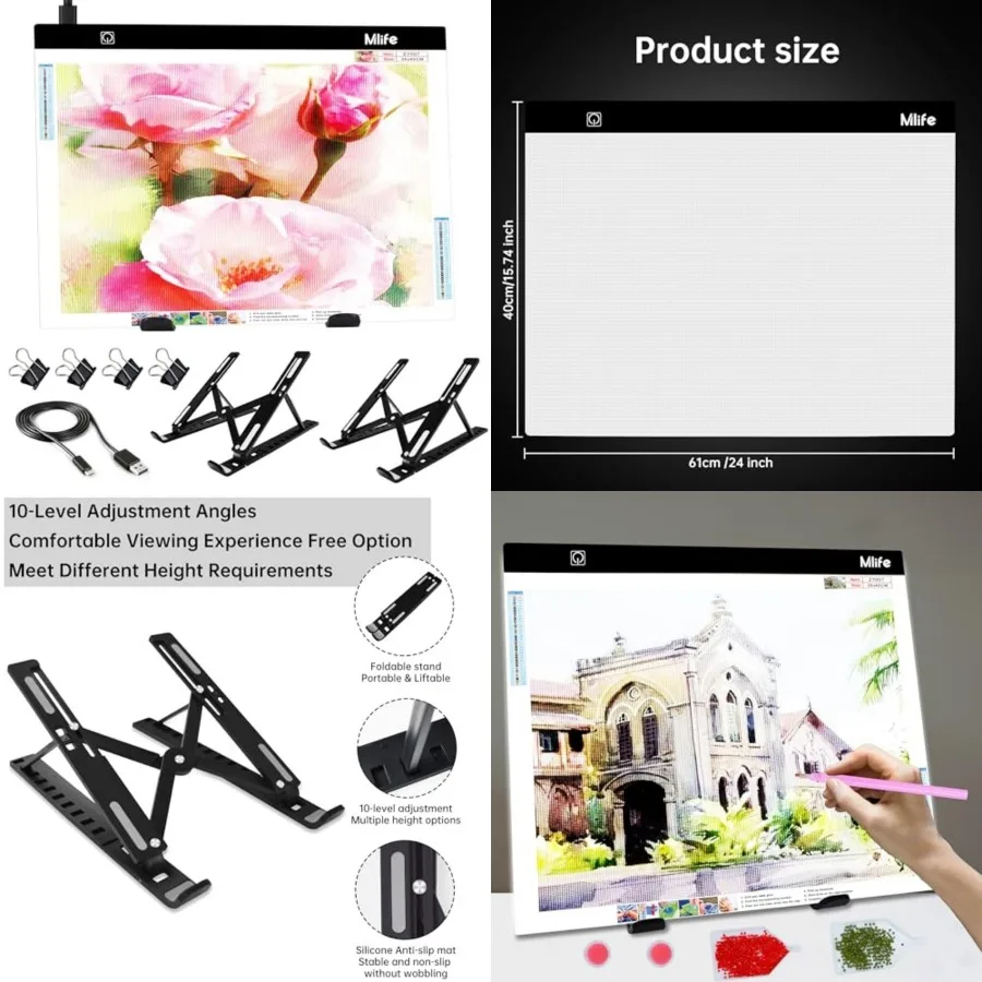 LED Light Pad for Diamond Painting, Diamond Art Light Board, USB Powered Tracing Light Board Diamond Art Accessories for Drawin
LED Light Pad for Diamond Painting, Diamond Art Light Board, USB Powered Tracing Light Board Diamond Art Accessories for Drawin