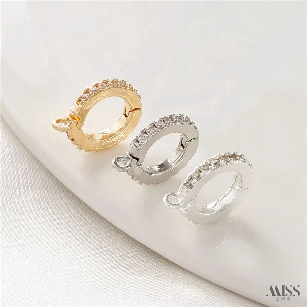 14-каратное золотого цвета с цирконом и кольцом-подвеской, универсальная подвеска с пряжкой, браслет «сделай сам», ожерелье, аксессуары с подвеской
14-каратное золотого цвета с цирконом и кольцом-подвеской, универсальная подвеска с пряжкой, браслет «сделай сам», ожерелье, аксессуары с подвеской