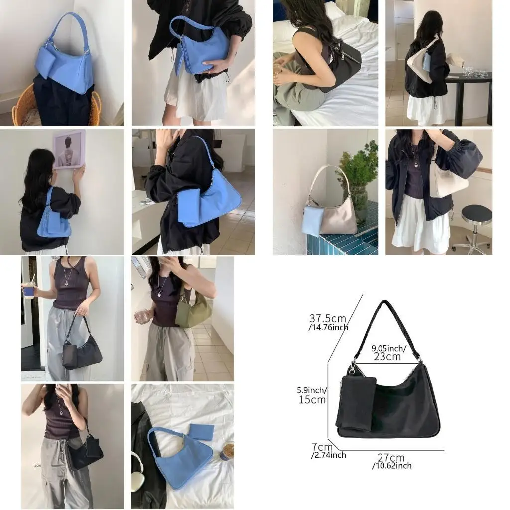 D46D Solid Color Shoulder Bag for Women Armpit Bag Stylish Handbag wirh Change Purse
D46D Solid Color Shoulder Bag for Women Armpit Bag Stylish Handbag wirh Change Purse