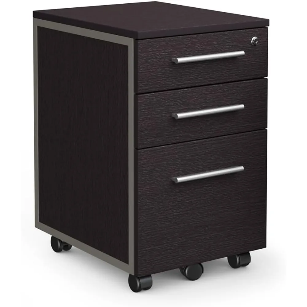 Contemporary 3-Drawer Lockable File Cabinet in Brown Laminate for Modern Office Storage
Contemporary 3-Drawer Lockable File Cabinet in Brown Laminate for Modern Office Storage