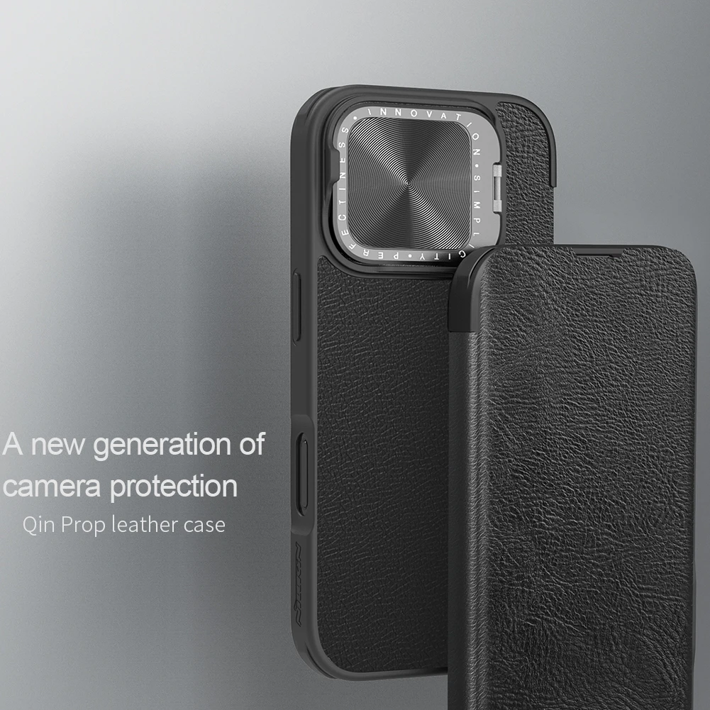 Nillkin For iPhone 16 Case Qin Prop Leather PU Case Lens cover bracket anti drop airbag phone case leather protective cover
Nillkin For iPhone 16 Case Qin Prop Leather PU Case Lens cover bracket anti drop airbag phone case leather protective cover