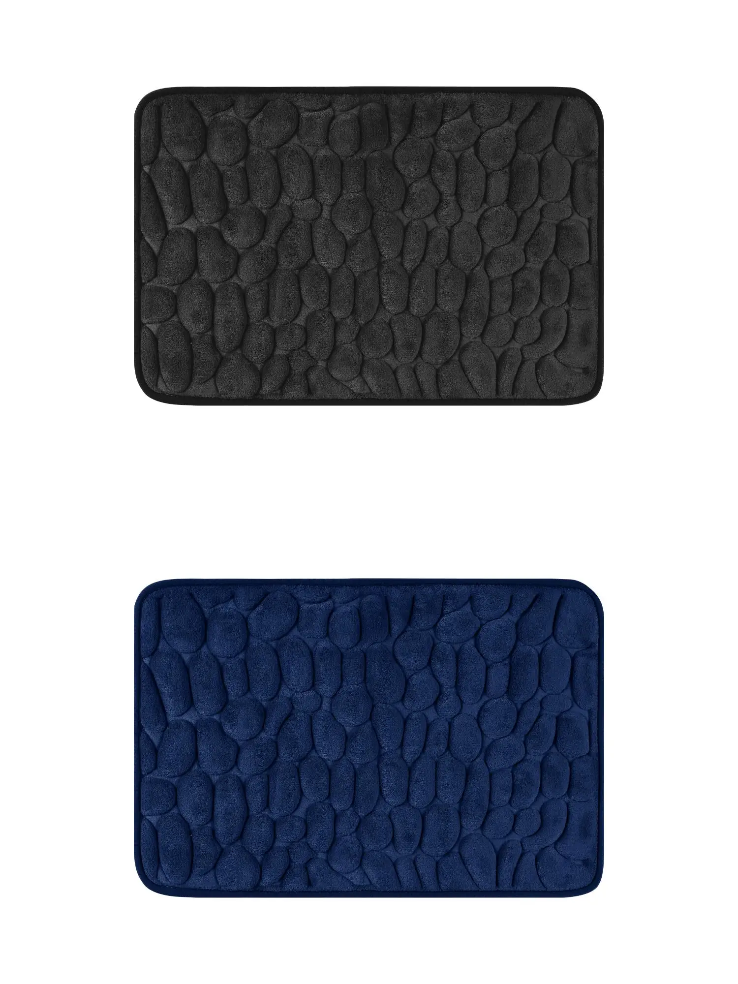 2 pcs quick-dry bath mat set in black or navy blue 16 x 24 inches for bathroom floor use
2 pcs quick-dry bath mat set in black or navy blue 16 x 24 inches for bathroom floor use