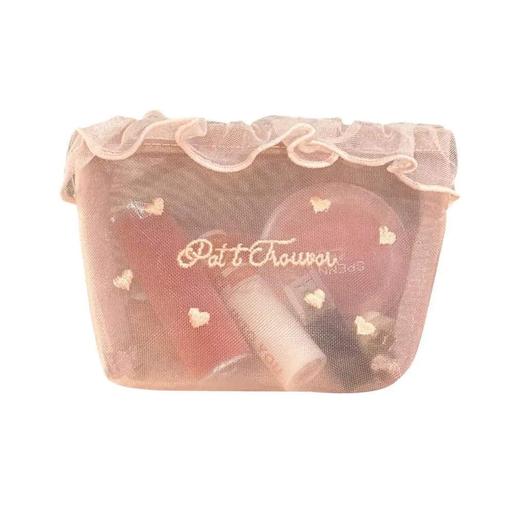 Сетчатая косметичка с вышивкой Love Heart, большая вместимость с застежкой-молнией, косметичка, прозрачная сумка для хранения помады
Сетчатая косметичка с вышивкой Love Heart, большая вместимость с застежкой-молнией, косметичка, прозрачная сумка для хранения помады