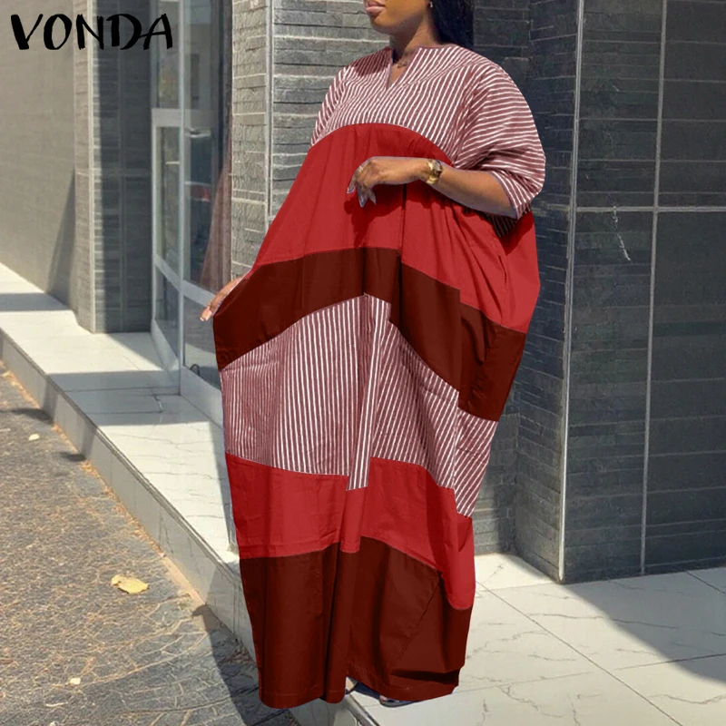 Женское макси-платье VONDA в богемном стиле, размер 5XL, с принтом, рукавами «летучая мышь», свободного кроя, длинное, повседневное, с V-образным вырезом, винтажное, модное платье-рубашка
Женское макси-платье VONDA в богемном стиле, размер 5XL, с принтом, рукавами «летучая мышь», свободного кроя, длинное, повседневное, с V-образным вырезом, винтажное, модное платье-рубашка