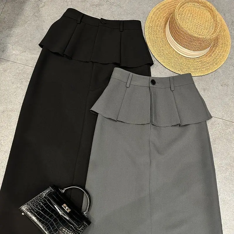 2026 Summer Fashion New Women's Professional Style Half Length Skirt Design Sense High Waist Split Straight Leg Bag Skirt
2026 Summer Fashion New Women's Professional Style Half Length Skirt Design Sense High Waist Split Straight Leg Bag Skirt