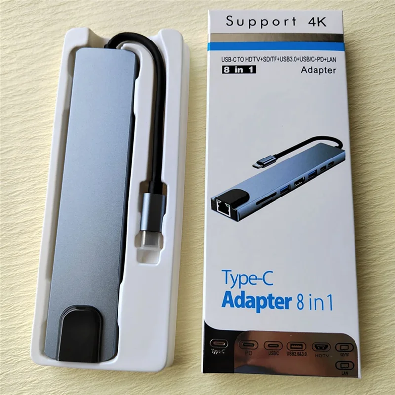 Практичный концентратор USB C типа C на 4K HDMI-совместимый адаптер с Ethernet RJ45 SD/TF USB-C Data PD USB-концентратор с быстрой зарядкой
Практичный концентратор USB C типа C на 4K HDMI-совместимый адаптер с Ethernet RJ45 SD/TF USB-C Data PD USB-концентратор с быстрой зарядкой