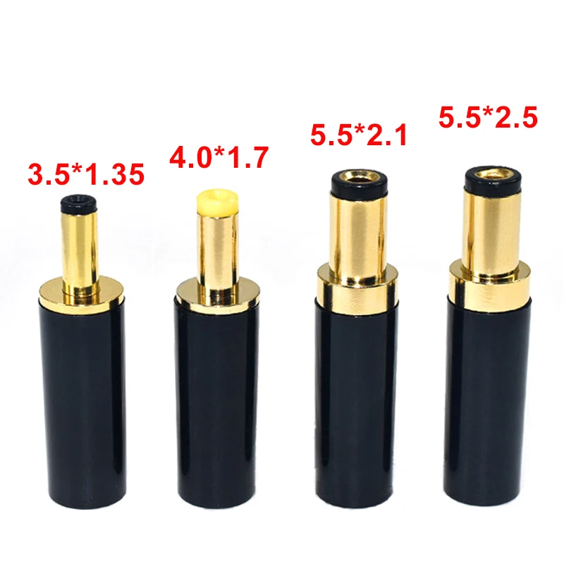 2Pcs DC Power Male Plug 5.5 x 2.5mm 5.5 x 2.1mm 4.0 x 1.7mm 3.5x1.35mm Adapter Connector Gold Plated DC Plug Soldering Wire DIY
2Pcs DC Power Male Plug 5.5 x 2.5mm 5.5 x 2.1mm 4.0 x 1.7mm 3.5x1.35mm Adapter Connector Gold Plated DC Plug Soldering Wire DIY