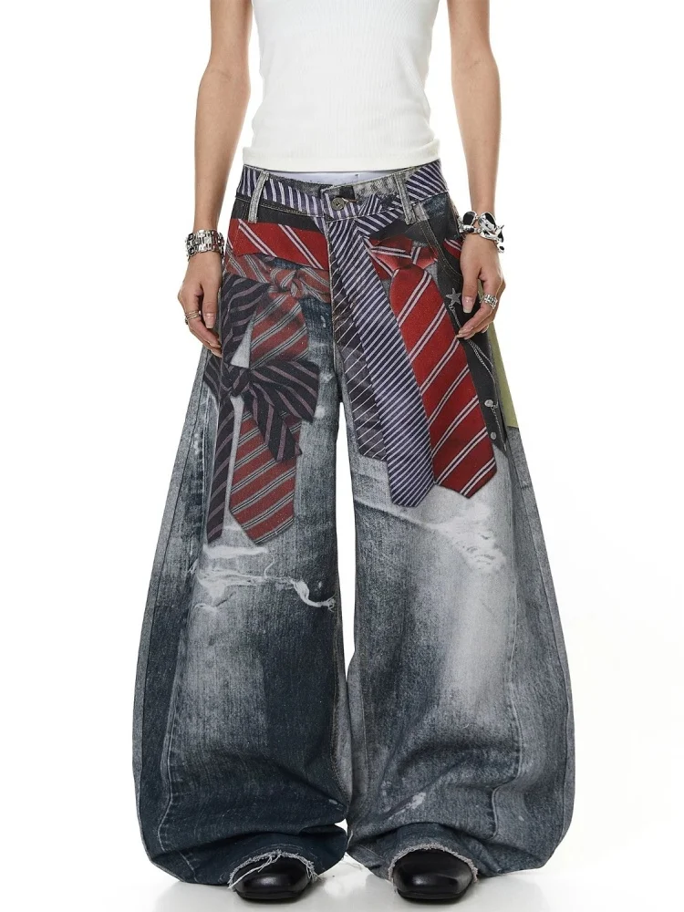 2026 Trend Y2K Style 3D Printed Vintage Blue Baggy Women's Summer Jeans Pants For Woman Clothing Wide Leg Gothic Denim Trousers
2026 Trend Y2K Style 3D Printed Vintage Blue Baggy Women's Summer Jeans Pants For Woman Clothing Wide Leg Gothic Denim Trousers