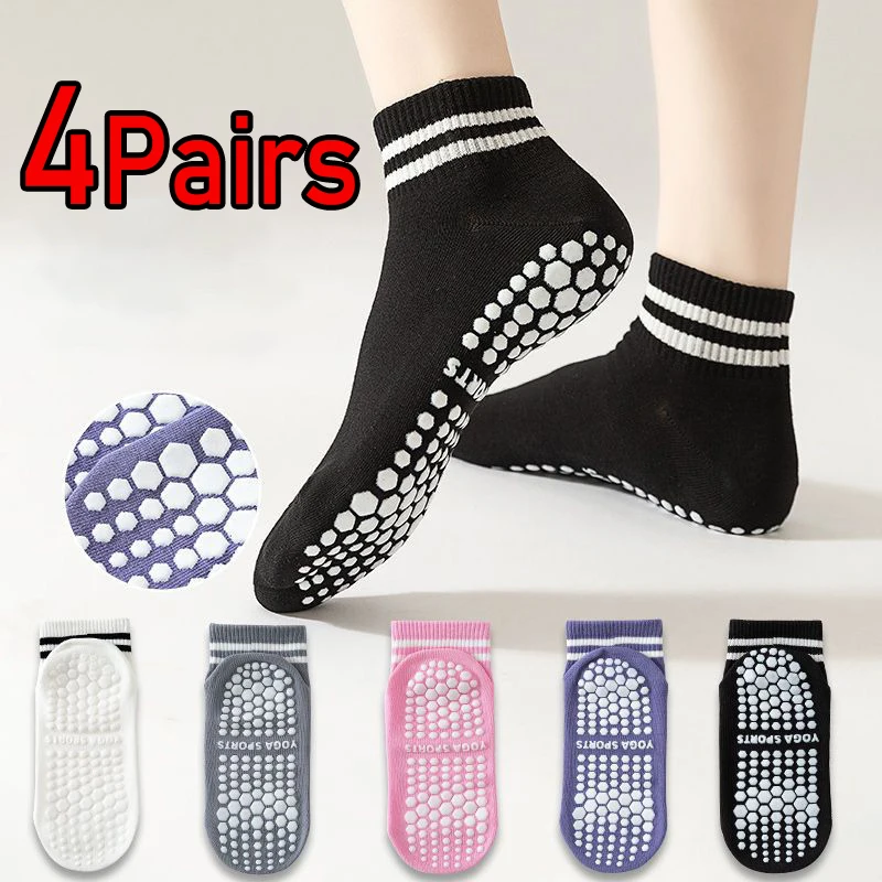 4 Pairs Silicone Non Slip Grip Yoga Socks Cotton Ankle Socks For Women's and Men's Yoga Pilates Indoor Sports Floor Socks
4 Pairs Silicone Non Slip Grip Yoga Socks Cotton Ankle Socks For Women's and Men's Yoga Pilates Indoor Sports Floor Socks