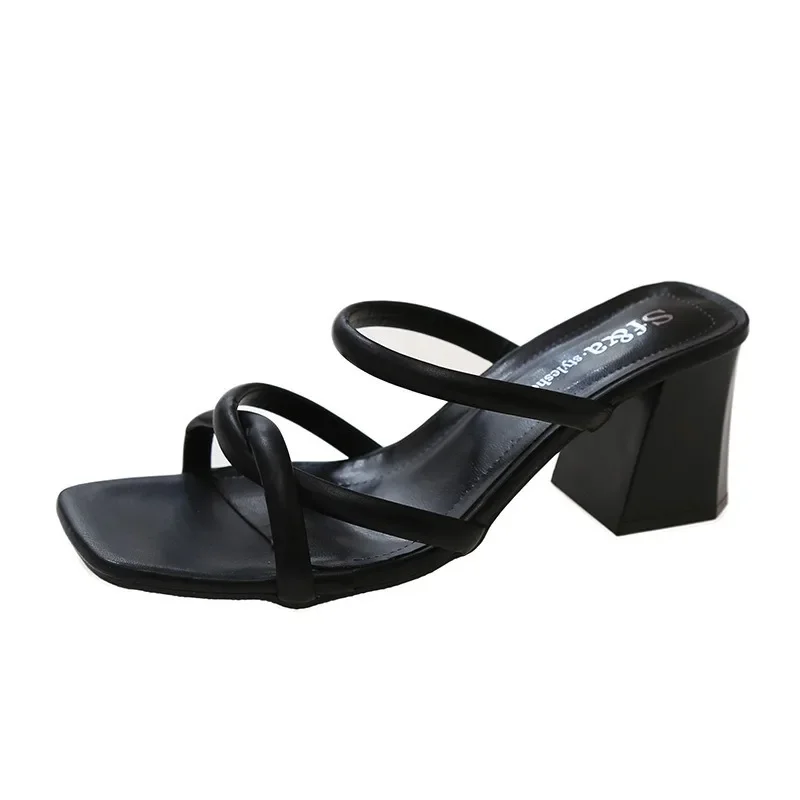 New Summer Fashion Bare Toed Square Head Mid-heel Shoes Pleated Chunky Sandals with A Line Single Shoe Women
New Summer Fashion Bare Toed Square Head Mid-heel Shoes Pleated Chunky Sandals with A Line Single Shoe Women