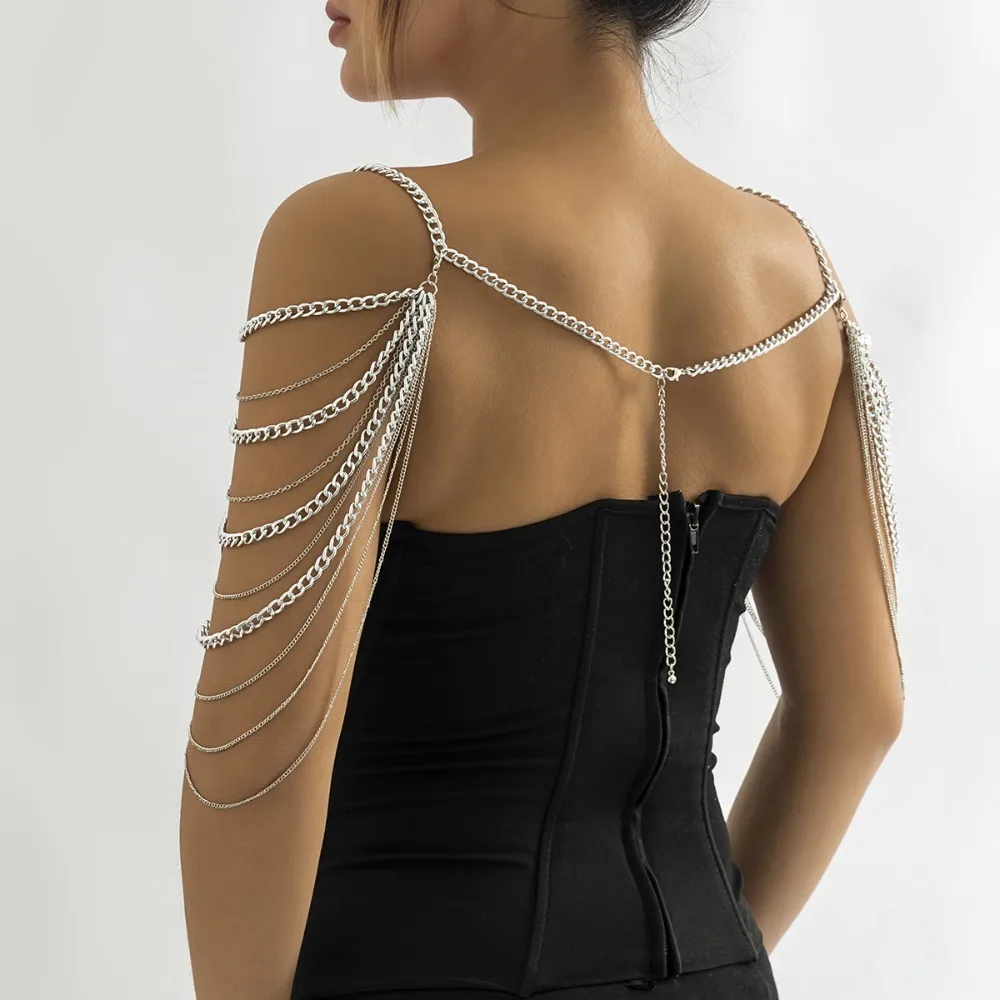 Fashionable Minimalist Metal Chain Tassel Shoulder Chain Personalized Geometric Body Necklace
Fashionable Minimalist Metal Chain Tassel Shoulder Chain Personalized Geometric Body Necklace