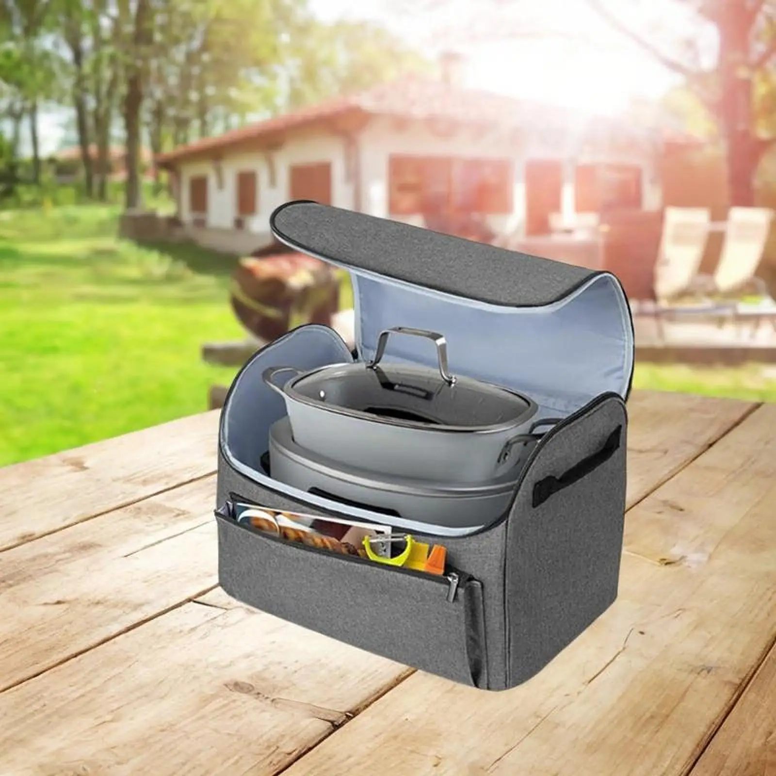 Slow Cooker Carrier Portable Anti Collision Multipurpose Slow Cooker Lid for Barbecue Fishing Hiking Backpacking Climbing
Slow Cooker Carrier Portable Anti Collision Multipurpose Slow Cooker Lid for Barbecue Fishing Hiking Backpacking Climbing