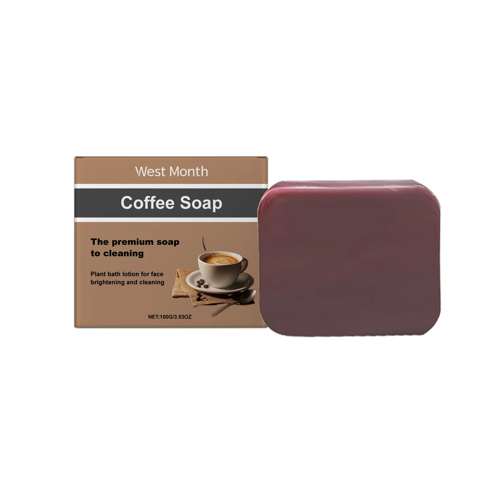Month Coffee Cleansing Soap, Coffee Essence Gently Cleans, Nourishes, Moisturizes And Brightens The Skin
Month Coffee Cleansing Soap, Coffee Essence Gently Cleans, Nourishes, Moisturizes And Brightens The Skin