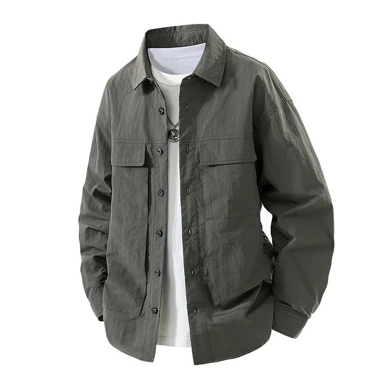 Spring 2026 Long Sleeve Shirt Neutral Style Large Pocket Trendy Brand Shirt Jacket Two-Way Opening Soft Satin Material Prince...
Spring 2026 Long Sleeve Shirt Neutral Style Large Pocket Trendy Brand Shirt Jacket Two-Way Opening Soft Satin Material Prince...