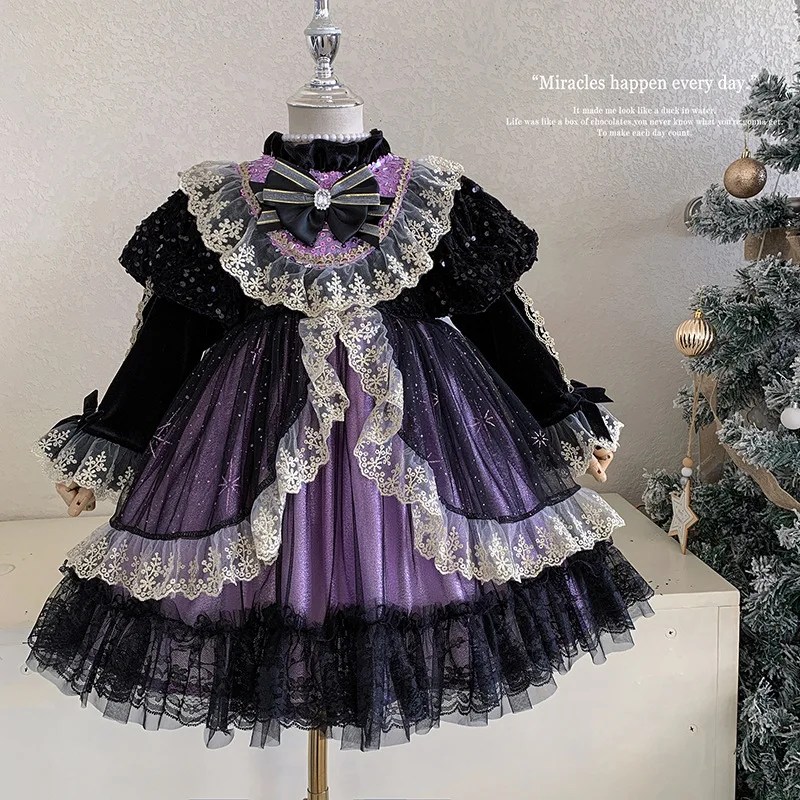 Girls' Fleece-Lined Princess Dress New Long-Sleeve Fleece-Lined Dress Girl's Formal Dress
Girls' Fleece-Lined Princess Dress New Long-Sleeve Fleece-Lined Dress Girl's Formal Dress