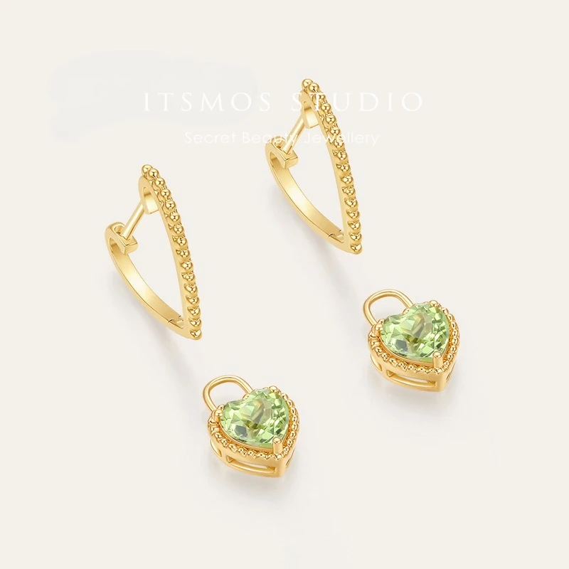 Серьги-кольца ITSMOS Heart Peridot Huggie Hoop из стерлингового серебра 925 пробы с позолотой 14 карат, висячие серьги с кристаллами для женщин, летняя коллекция
Серьги-кольца ITSMOS Heart Peridot Huggie Hoop из стерлингового серебра 925 пробы с позолотой 14 карат, висячие серьги с кристаллами для женщин, летняя коллекция