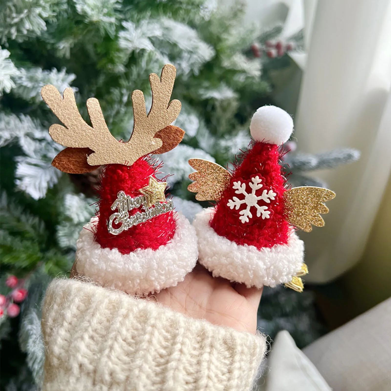 Cute Christmas Hair Clips Santa Hat Reindeer Velvet Hairpins Barrettes For Xmas Party Gifts Kids Women Xmas Decoration
Cute Christmas Hair Clips Santa Hat Reindeer Velvet Hairpins Barrettes For Xmas Party Gifts Kids Women Xmas Decoration