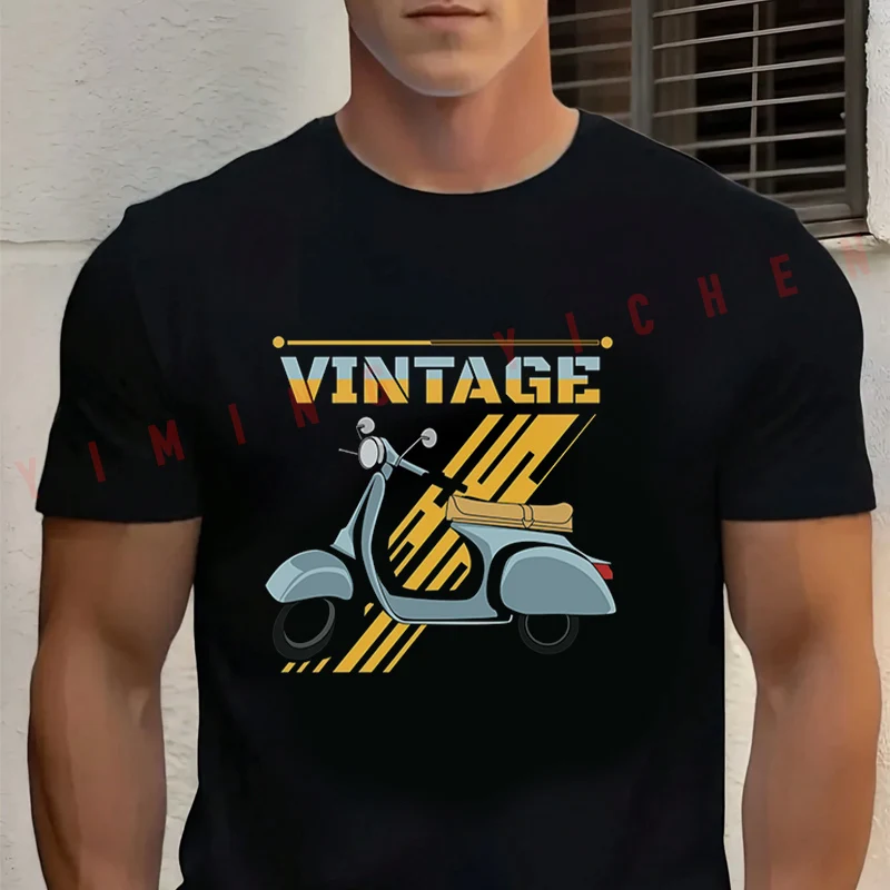 Vintage Scooter Retro Design Motorcycle Cotton T-Shirt Men's Casual Short Sleeve Summer Tops Tee
Vintage Scooter Retro Design Motorcycle Cotton T-Shirt Men's Casual Short Sleeve Summer Tops Tee