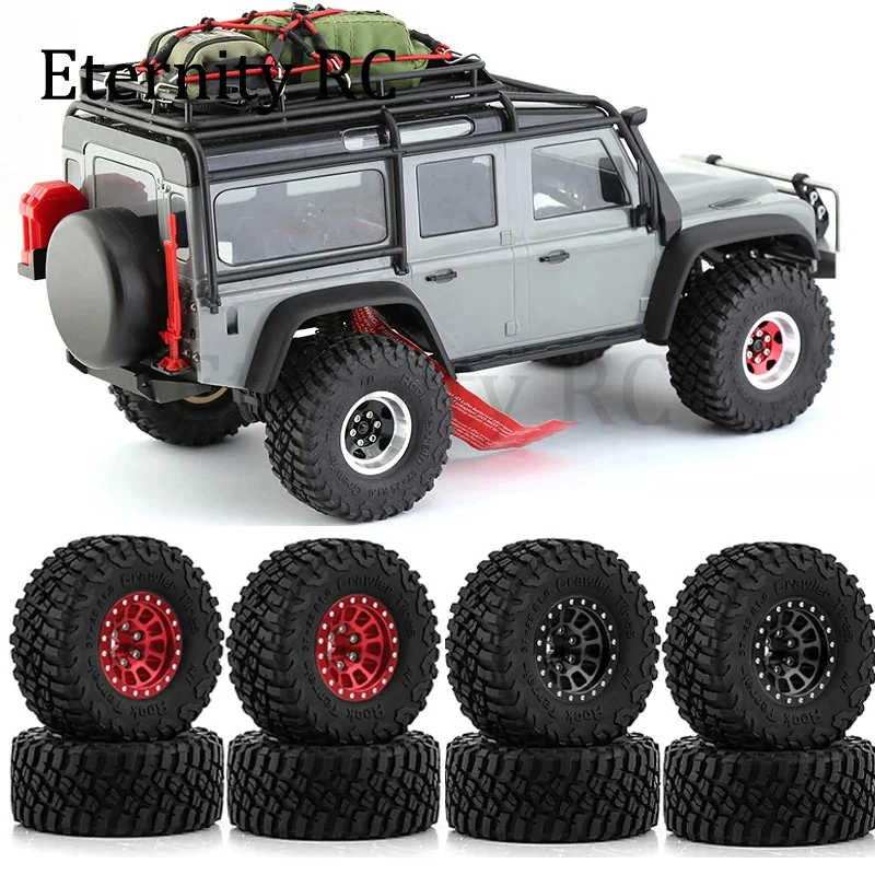 4PCS TRX4M 1 Inch Metal Wheels with Tires Upgrade Hub Tyre Set for 1/18 RC Crawler Car Traxxas TRX4-M Defender Bronco SCX24 FMS
4PCS TRX4M 1 Inch Metal Wheels with Tires Upgrade Hub Tyre Set for 1/18 RC Crawler Car Traxxas TRX4-M Defender Bronco SCX24 FMS