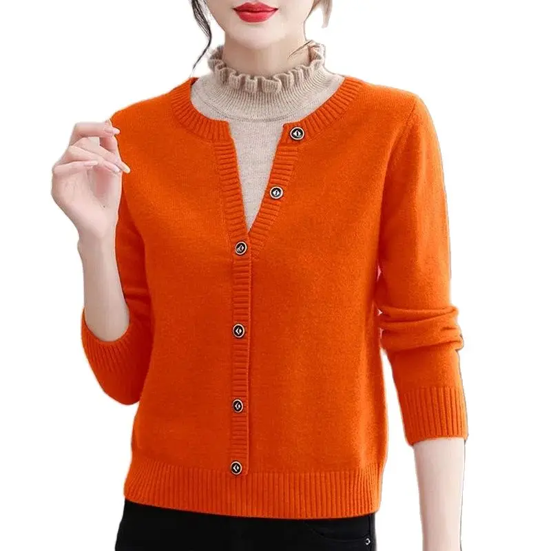 Pullover Temperament Half-Necked Bottoming Shirt Women's Autumn/Winter Jacket 2022 New Knitted Fake Two-Piece Sweater Women
Pullover Temperament Half-Necked Bottoming Shirt Women's Autumn/Winter Jacket 2022 New Knitted Fake Two-Piece Sweater Women