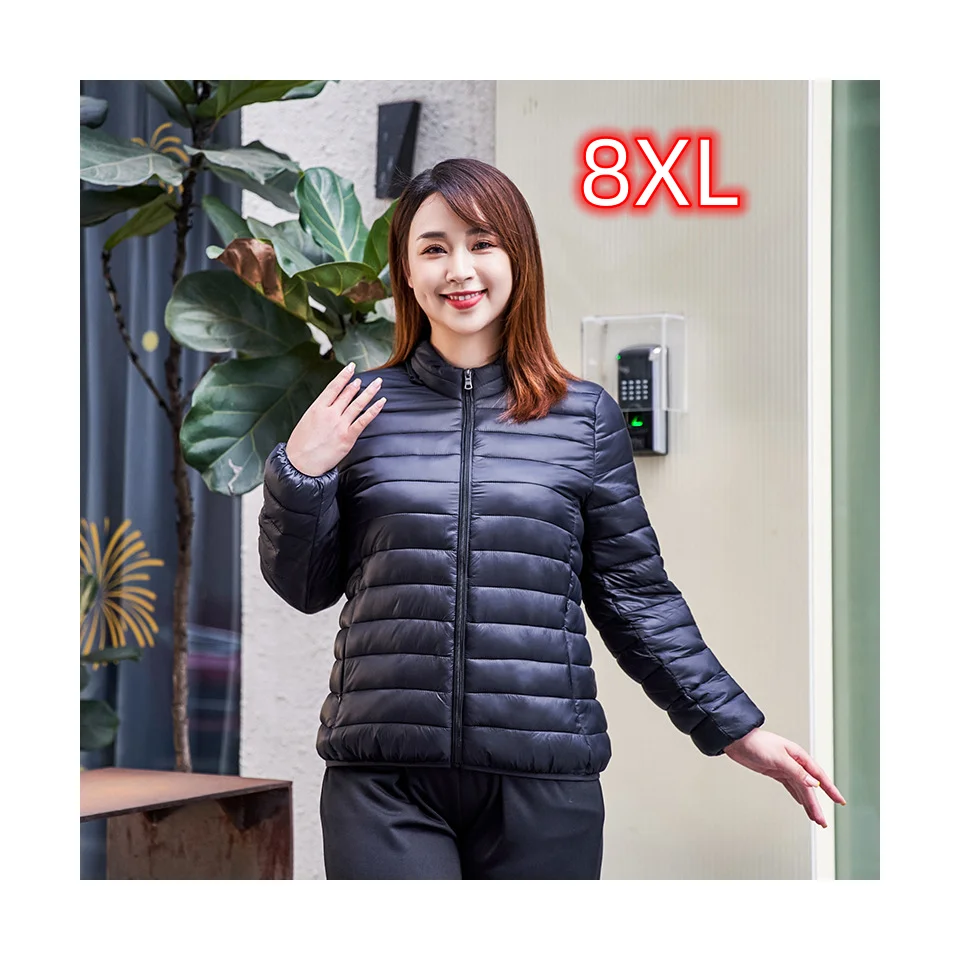New Light Thin Down Padded Coat Women's Short Cotton Mother Winter Jacket 8XL Female Two Style Hooded/Stand Collar Parkas
New Light Thin Down Padded Coat Women's Short Cotton Mother Winter Jacket 8XL Female Two Style Hooded/Stand Collar Parkas
