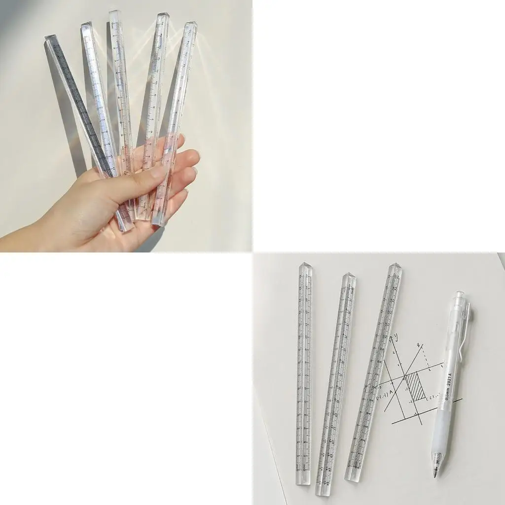 Прозрачная акриловая линейка 0-15 см, линейка треугольной призмы для художников, дизайнеров
Прозрачная акриловая линейка 0-15 см, линейка треугольной призмы для художников, дизайнеров