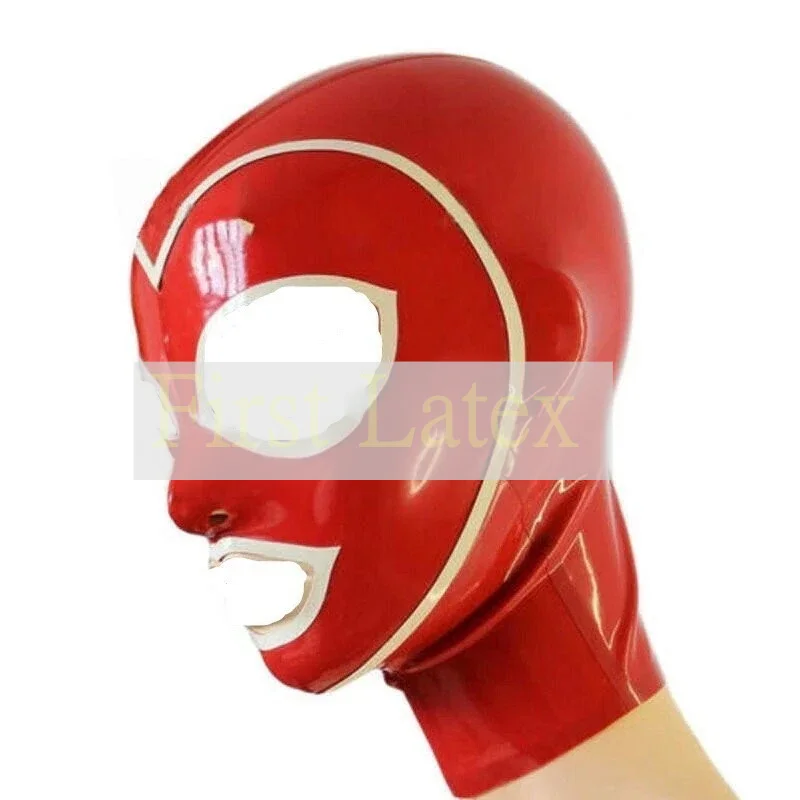 Handmade sexy lingerie cekc women club party drama black latex handmade hoods hood mask with white trim zentai fetish customize
Handmade sexy lingerie cekc women club party drama black latex handmade hoods hood mask with white trim zentai fetish customize