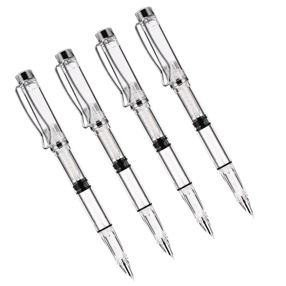 4Pcs Fountain Pens Transparent Small Nib Ergonomic Absorber Refillable Calligraphy Practice Pens Students School
4Pcs Fountain Pens Transparent Small Nib Ergonomic Absorber Refillable Calligraphy Practice Pens Students School