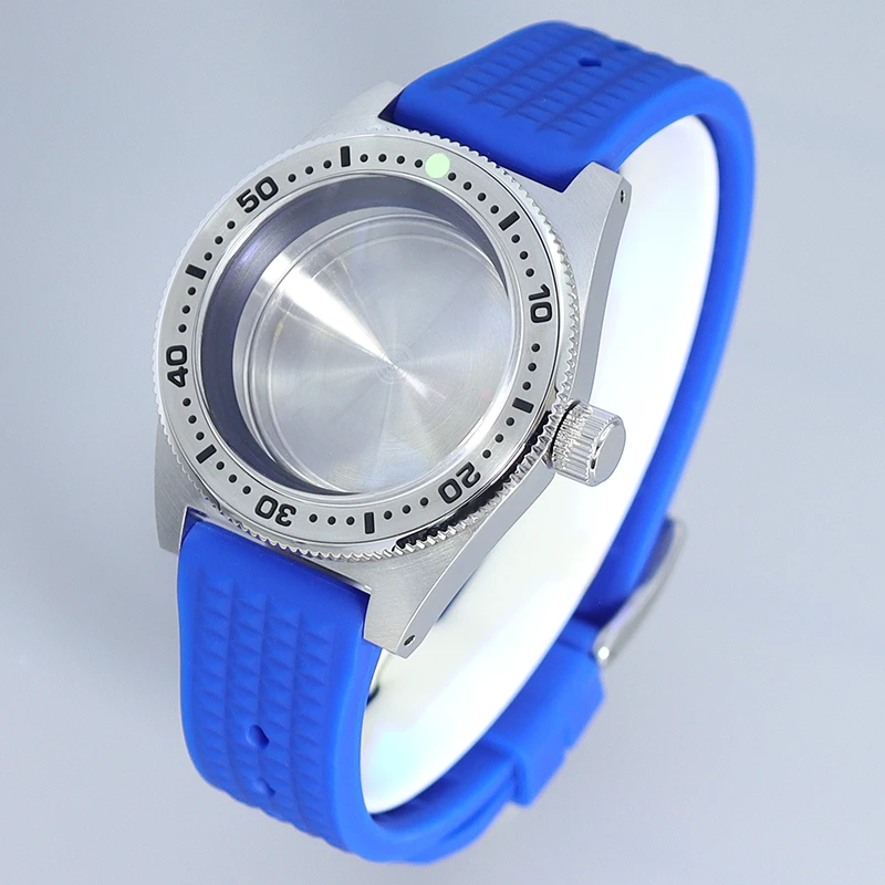 40mm Diving Watch Case Rubber Bracelet Double Domed Sapphire Crystal Uni-directional Fit Seiko NH35 NH36/34 Movement 28.5mm Dial
40mm Diving Watch Case Rubber Bracelet Double Domed Sapphire Crystal Uni-directional Fit Seiko NH35 NH36/34 Movement 28.5mm Dial