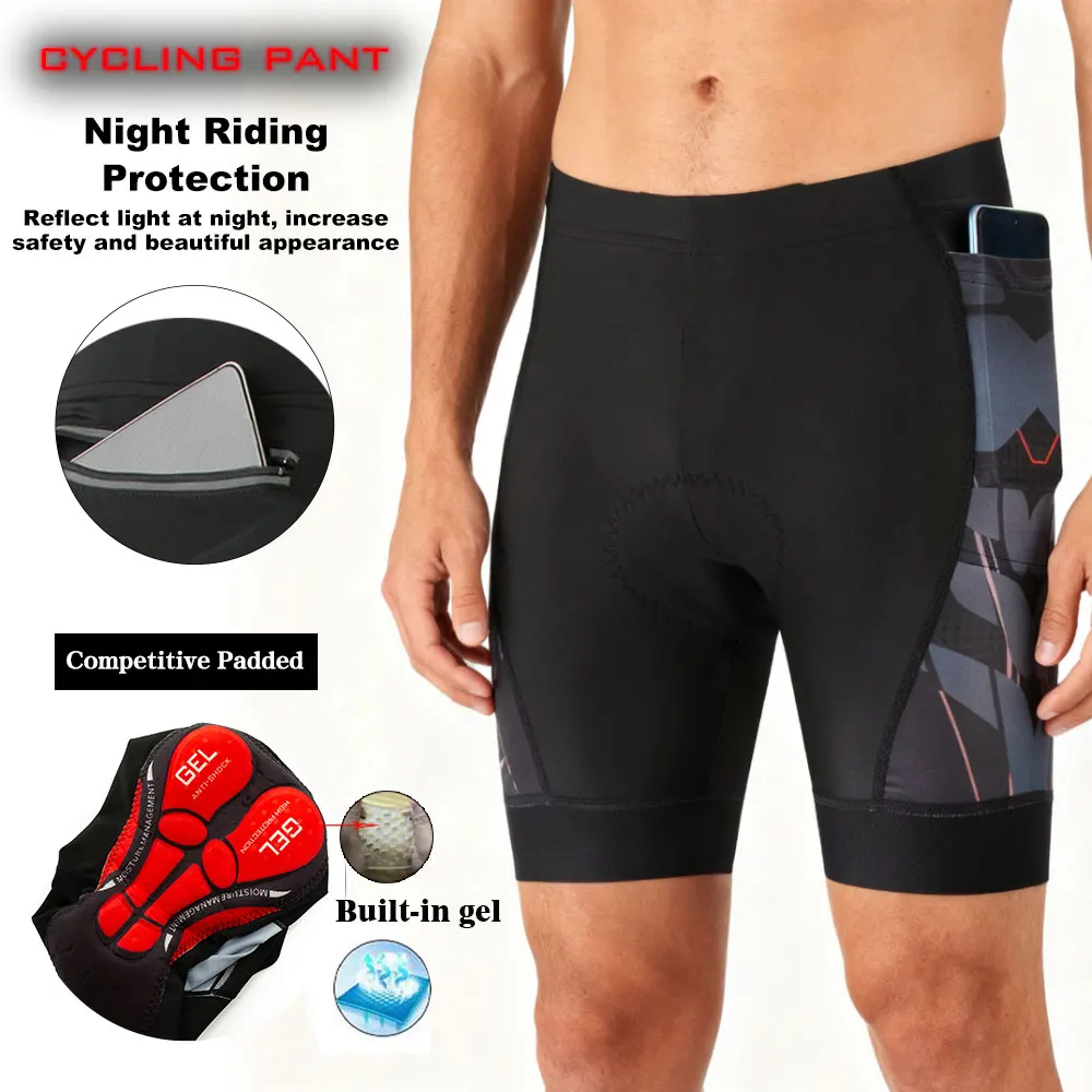Men's Cycling Shorts Padded Bicycle Short Road Biking Clothing Mountain Riding Cycle with Pockets
Men's Cycling Shorts Padded Bicycle Short Road Biking Clothing Mountain Riding Cycle with Pockets
