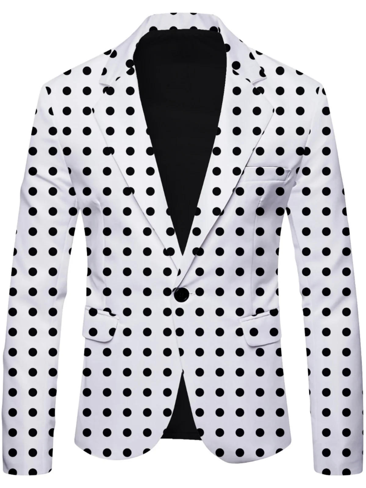 Slim Fit Polka Dot Printed Suit Jaet V Ne Zipper Closure Long Sve Regular Length Youthful Sle Autumn Season Faion
Slim Fit Polka Dot Printed Suit Jaet V Ne Zipper Closure Long Sve Regular Length Youthful Sle Autumn Season Faion