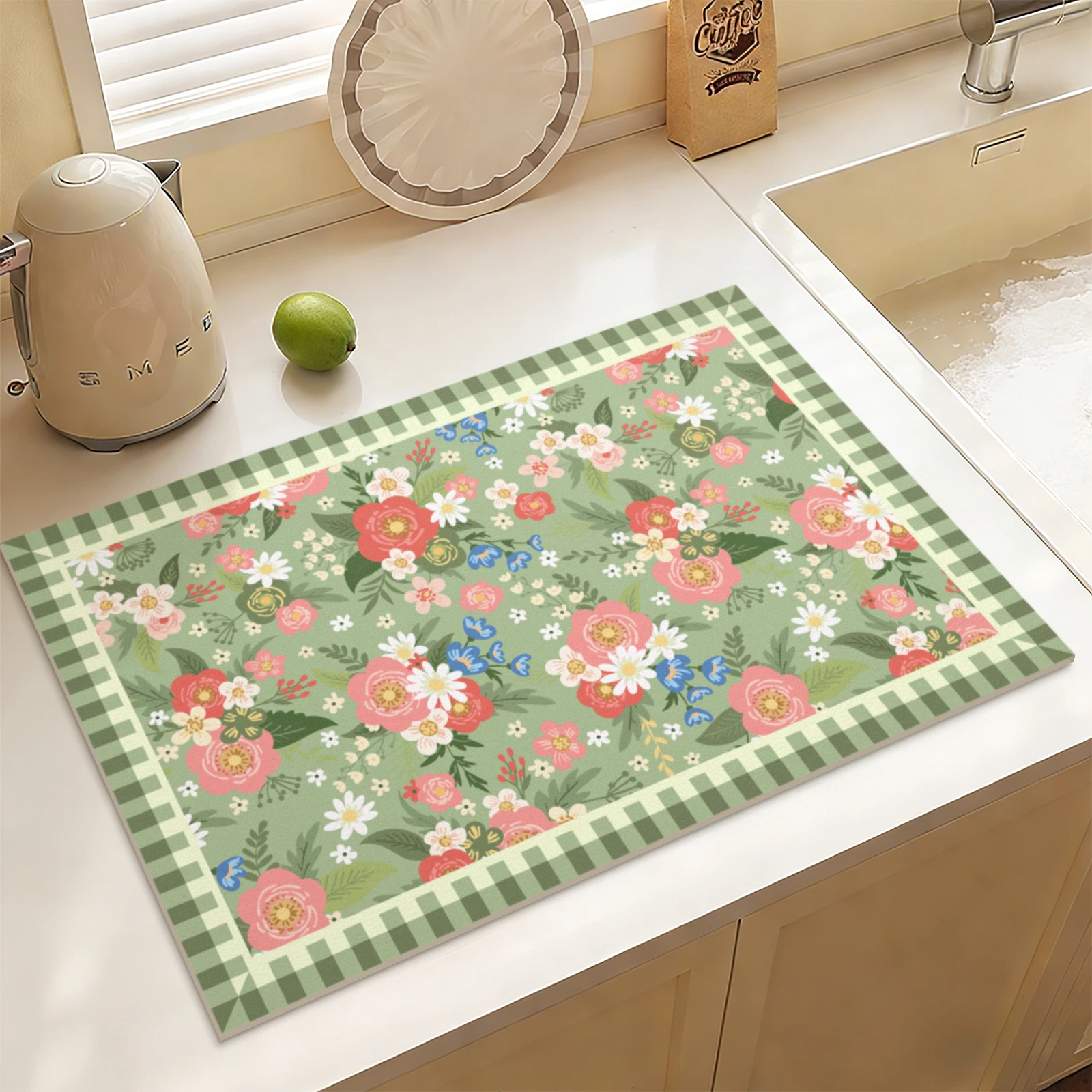 Pastoral Floral Absorbent Kitchen Mat Super Water-Absorbent Sink Rug Non-Slip Easy-Clean
Pastoral Floral Absorbent Kitchen Mat Super Water-Absorbent Sink Rug Non-Slip Easy-Clean