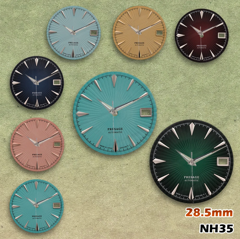 new NG 28.5mm S Logo NH35 Black Cocktail Dial Silver Clock No Hands Suitable for NH36 Movement Watch Modification Accessories
new NG 28.5mm S Logo NH35 Black Cocktail Dial Silver Clock No Hands Suitable for NH36 Movement Watch Modification Accessories