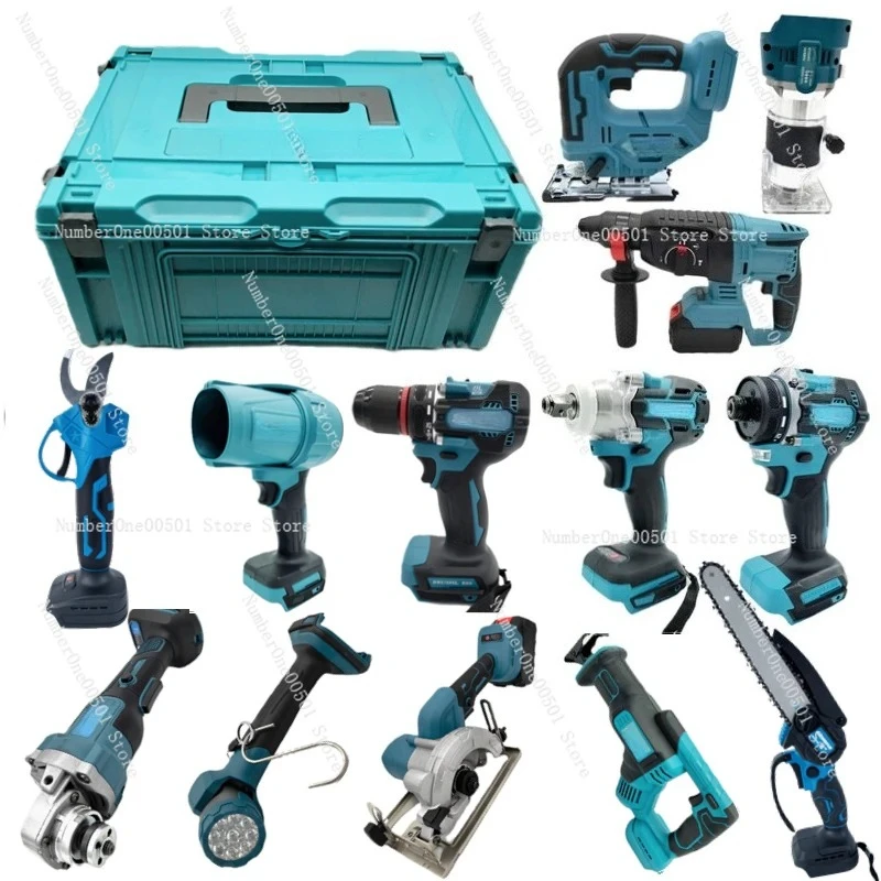 Lithium battery ten-piece set 13-piece set Electric hammer Angle grinder Electric drill Single hand saw Electric chain saw
Lithium battery ten-piece set 13-piece set Electric hammer Angle grinder Electric drill Single hand saw Electric chain saw