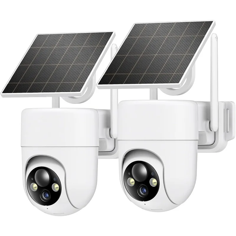 2K Solar Security Cameras Wireless Outdoor, 2PCS Outdoor Camera Wireless with 360° View, Cameras for Home Security with Color Ni
2K Solar Security Cameras Wireless Outdoor, 2PCS Outdoor Camera Wireless with 360° View, Cameras for Home Security with Color Ni