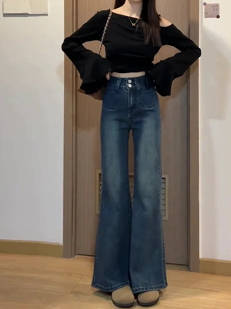 Эластичные прямые джинсы больших размеров, женские весенне-осенние свободные утягивающие широкие брюки с высокой талией для грушевого тела
Эластичные прямые джинсы больших размеров, женские весенне-осенние свободные утягивающие широкие брюки с высокой талией для грушевого тела