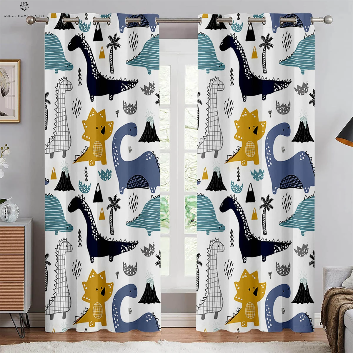 Cute Cartoon Animal Dinosaur Print Curtains 100% Polyester Bedroom Living Room Study Kids Room Decorative Curtains 2 Pieces
Cute Cartoon Animal Dinosaur Print Curtains 100% Polyester Bedroom Living Room Study Kids Room Decorative Curtains 2 Pieces
