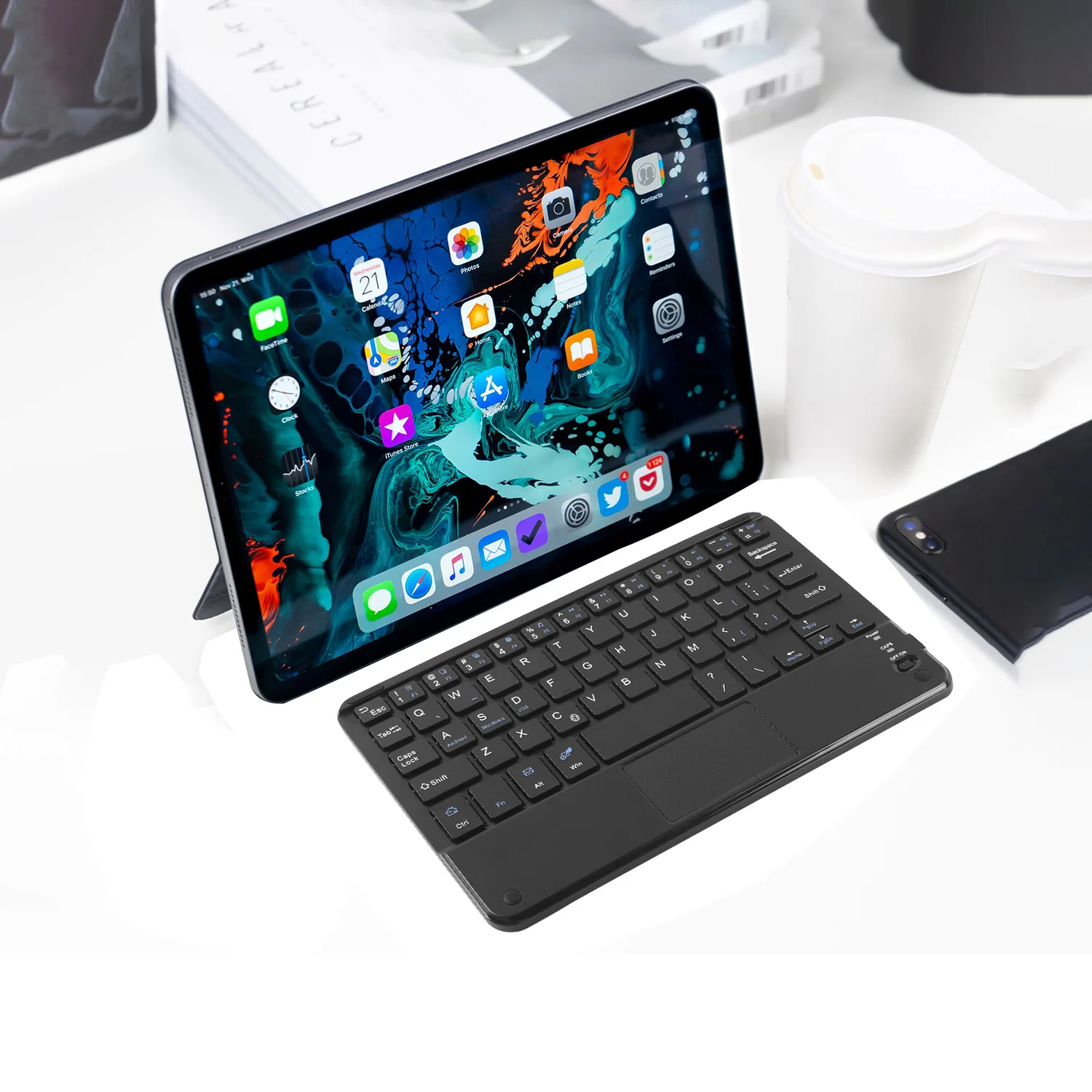 Portable Bluetooth Keyboard Mini Touch Keypad Silent Wireless Keyboard With Touchpad For iPad Android Tablet PC Laptop Windows
Portable Bluetooth Keyboard Mini Touch Keypad Silent Wireless Keyboard With Touchpad For iPad Android Tablet PC Laptop Windows