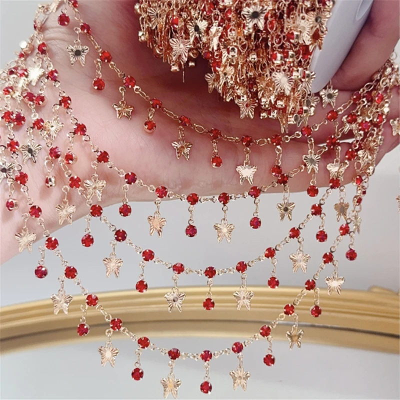 1 Meter No Fade Crystal Butterfly Beads Link Chains For DIY Necklace Jewelry Making Tassel Thin Chain Crafts Garment Accessories
1 Meter No Fade Crystal Butterfly Beads Link Chains For DIY Necklace Jewelry Making Tassel Thin Chain Crafts Garment Accessories