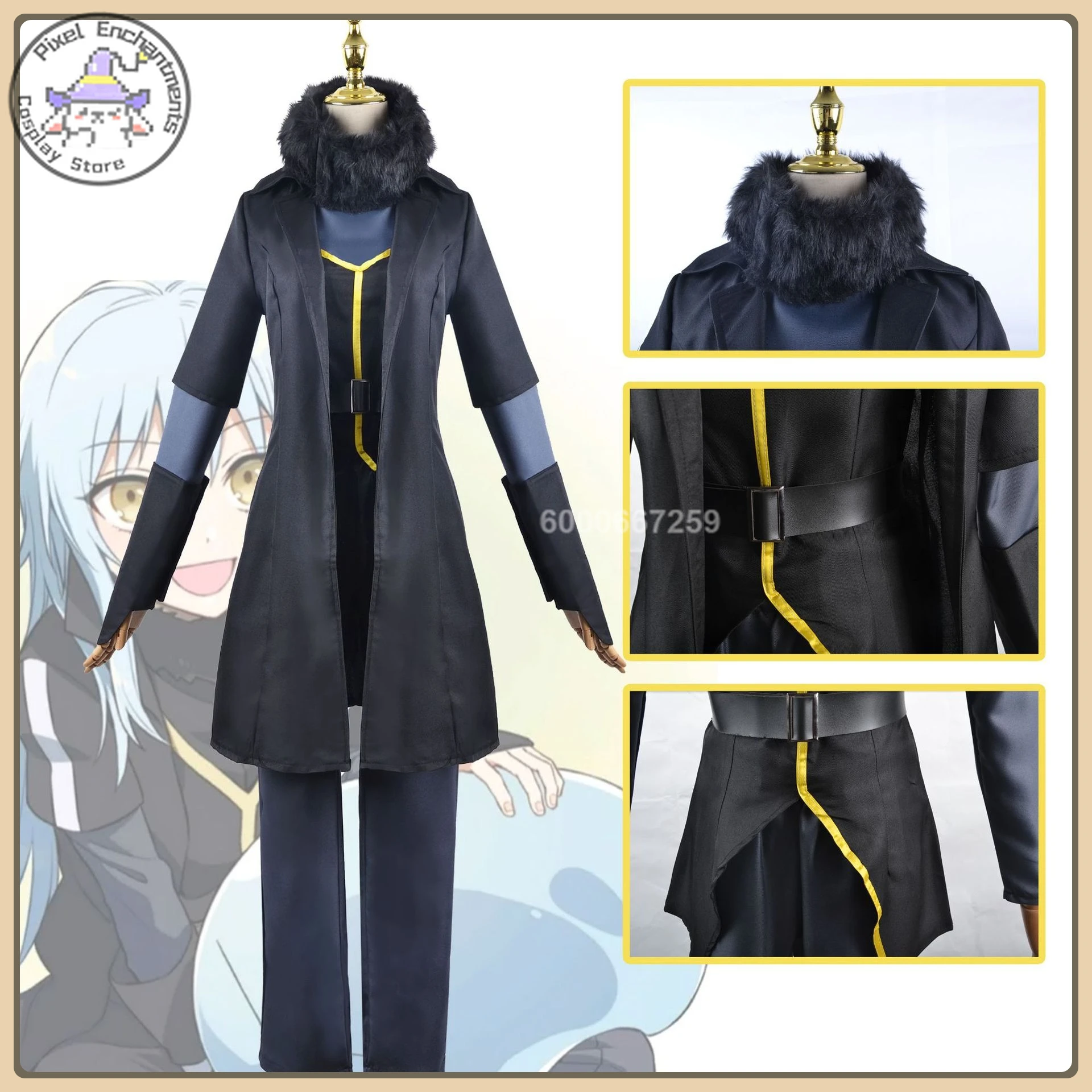 Anime That Time I Got Reincarnated as a Slime Rimuru Cosplay Full Set Cloak Wig Accessories High Quality Full Set (Unisex)
Anime That Time I Got Reincarnated as a Slime Rimuru Cosplay Full Set Cloak Wig Accessories High Quality Full Set (Unisex)