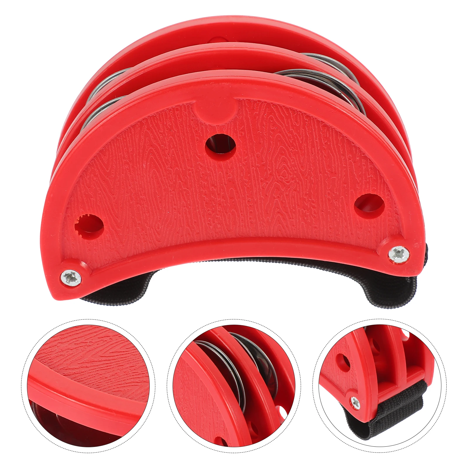 Red Double Row Foot Tambourine Metal Jingles Percussion Instrument Stage Performance Kids Music Education Portable Durable 
Red Double Row Foot Tambourine Metal Jingles Percussion Instrument Stage Performance Kids Music Education Portable Durable