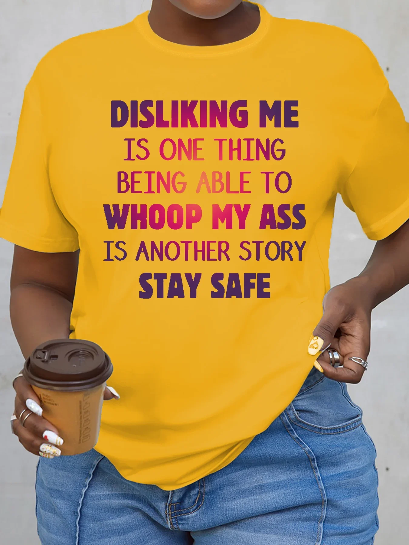 Plus Size Women Clothing Casual Summer Round Neck Short Sleeves Printed DISLKING ME Alphabetic Writing Plus Size T-shirt Tops
Plus Size Women Clothing Casual Summer Round Neck Short Sleeves Printed DISLKING ME Alphabetic Writing Plus Size T-shirt Tops
