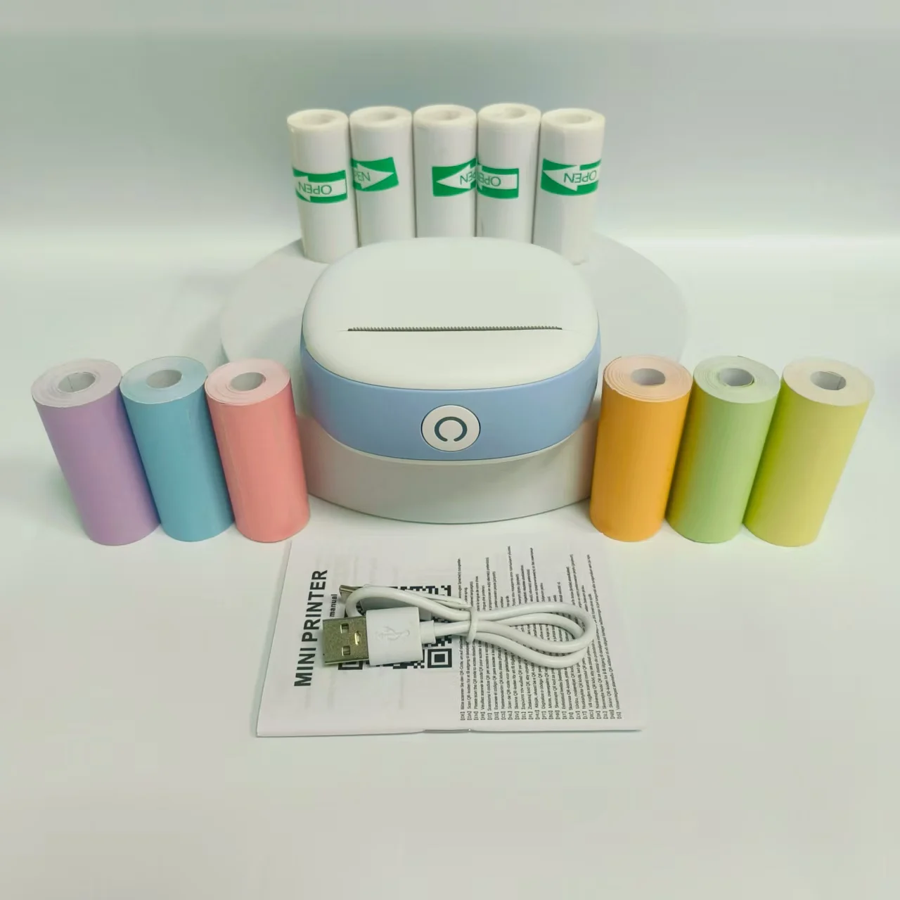 Портативный беспроводной принтер этикеток, 203 точек на дюйм для учебных заметок, рабочих бревен и фотопечати — универсальный комплект с 6 термонаклейками и 5 наклеек
Портативный беспроводной принтер этикеток, 203 точек на дюйм для учебных заметок, рабочих бревен и фотопечати — универсальный комплект с 6 термонаклейками и 5 наклеек