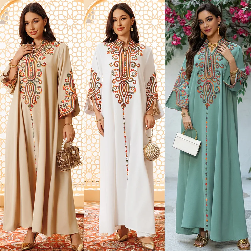 AB417 2024 Autumn/Winter Muslim Fashion Women's Embroidered Rope Embroidered Robe Arab Dress
AB417 2024 Autumn/Winter Muslim Fashion Women's Embroidered Rope Embroidered Robe Arab Dress