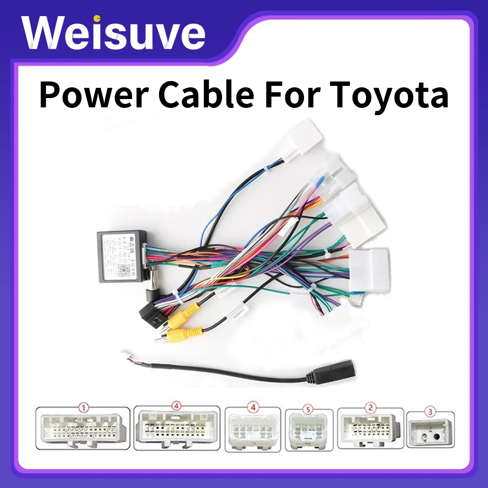 Car 16-pin Android Wire Harness Power Cable Adapter For Toyota Corolla/Camry/RAV4 With Canbus
Car 16-pin Android Wire Harness Power Cable Adapter For Toyota Corolla/Camry/RAV4 With Canbus