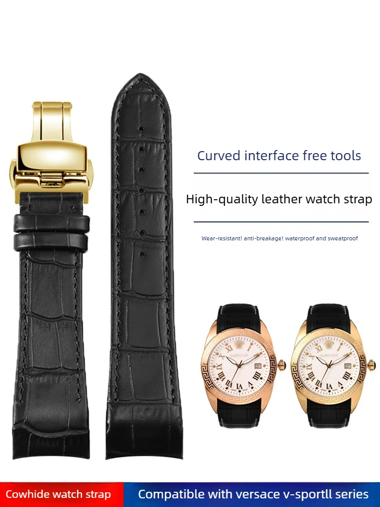 Suitable for Versace Genuine Leather Watch with V-Sportll Series VE130015 160017 Arc Mouth Cowhide Bracelet
Suitable for Versace Genuine Leather Watch with V-Sportll Series VE130015 160017 Arc Mouth Cowhide Bracelet