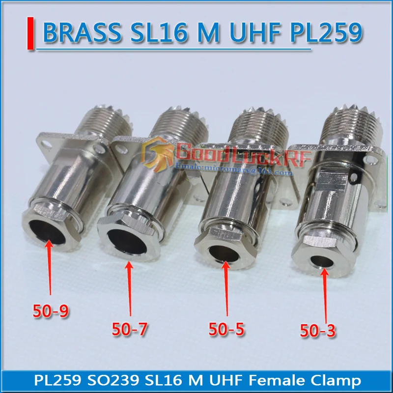 PL259 SO239 SL16 M UHF Female 4 hole Flange 25 *25mm Clamp Solder LMR195 RG58 RG142 RG223 RG400 RG5 RG6 LMR300 LMR400 RG8 RG213
PL259 SO239 SL16 M UHF Female 4 hole Flange 25 *25mm Clamp Solder LMR195 RG58 RG142 RG223 RG400 RG5 RG6 LMR300 LMR400 RG8 RG213