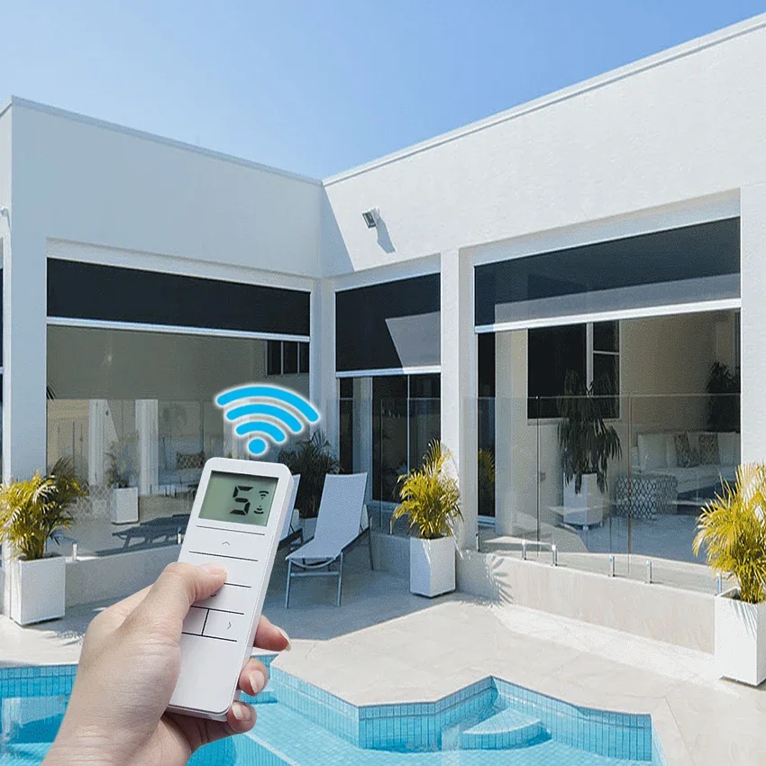 Индивидуальный размер, балконная беседка, ветрозащитные рулонные шторы, затемняющие моторизованные водонепроницаемые рулонные шторы на молнии, уличный роликовый козырек
Индивидуальный размер, балконная беседка, ветрозащитные рулонные шторы, затемняющие моторизованные водонепроницаемые рулонные шторы на молнии, уличный роликовый козырек