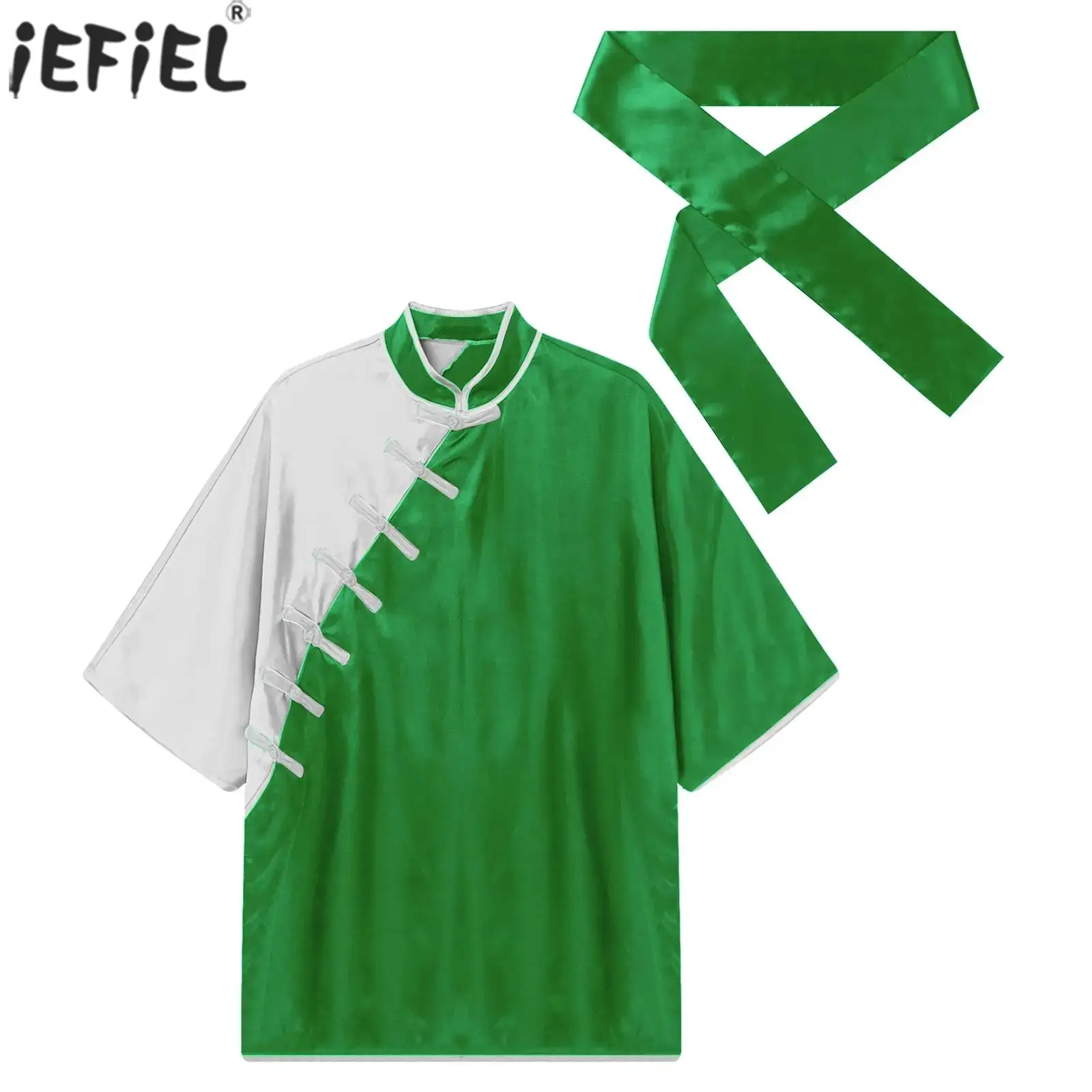 Men Fashion Kung Fu Sport Shirts with Waist Belt Martial Arts Wushu Boxing Blouses for Festival Competition Workout Outfits
Men Fashion Kung Fu Sport Shirts with Waist Belt Martial Arts Wushu Boxing Blouses for Festival Competition Workout Outfits