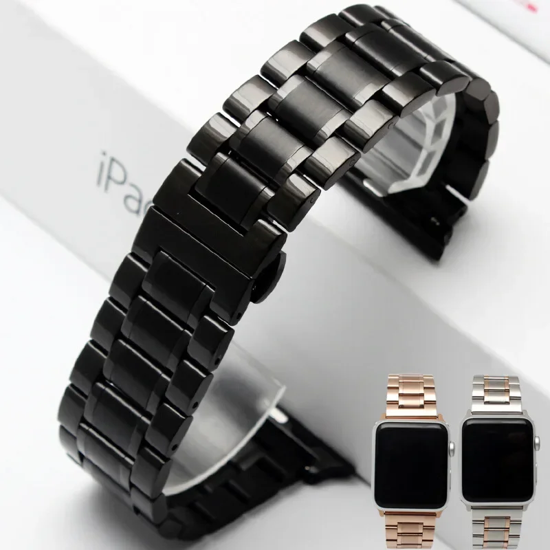 Stainless Steel Strap for Apple Watch 40mm 42mm 44mm 38mm Luxury Watchbands for Apple Watch Series 3 5 4 6 Se 2 1 Chain Bracelet
Stainless Steel Strap for Apple Watch 40mm 42mm 44mm 38mm Luxury Watchbands for Apple Watch Series 3 5 4 6 Se 2 1 Chain Bracelet